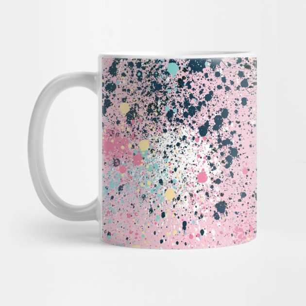 Pocket - INK SPLATTER DUST PINK PASTEL by ninoladesign